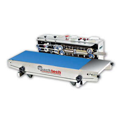 Packtech Yatay Geniş Tarih Kodlamalı Konveyörlü Yapıştırma Makinesi